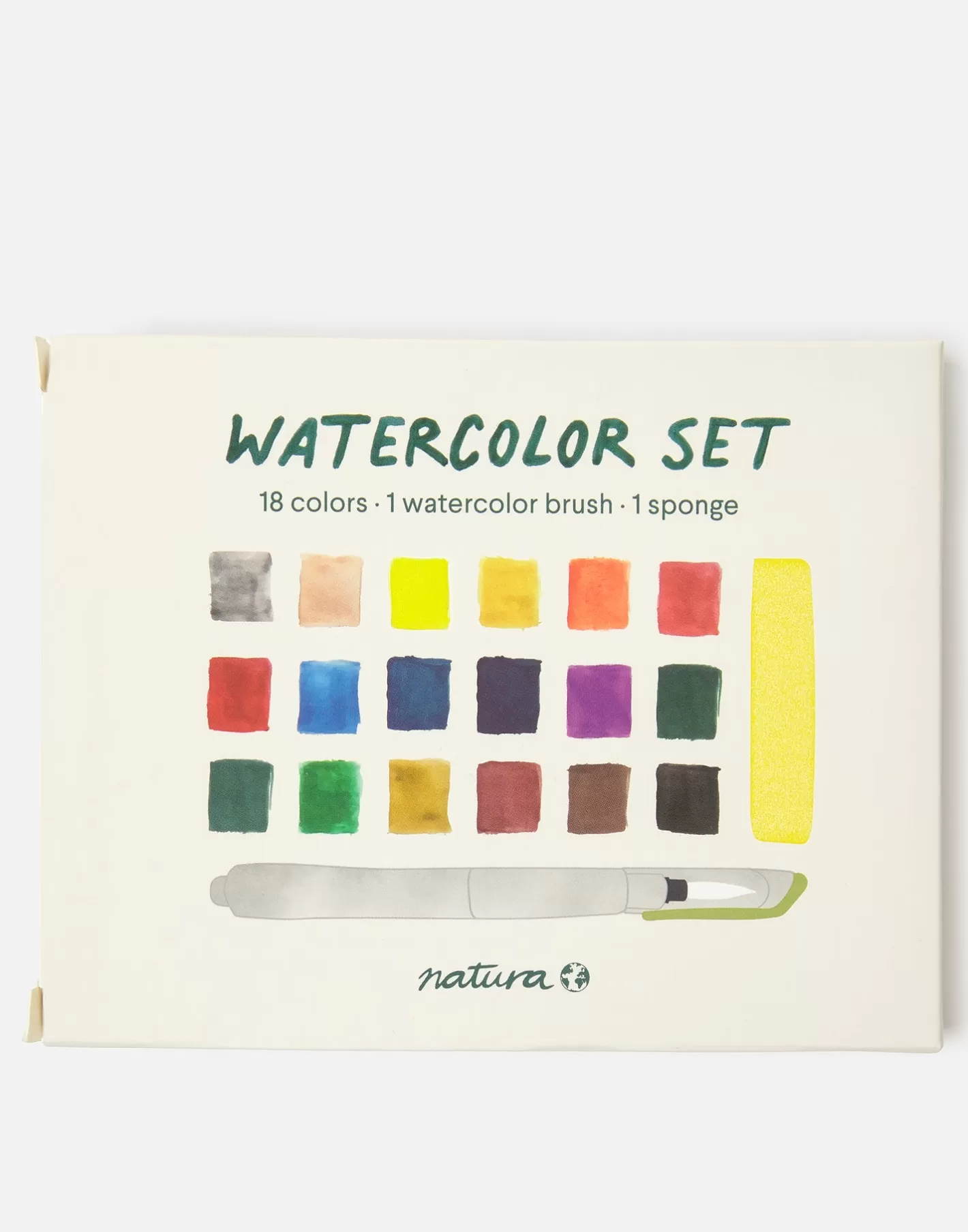 Natura Selection Box Of 18 Watercolors