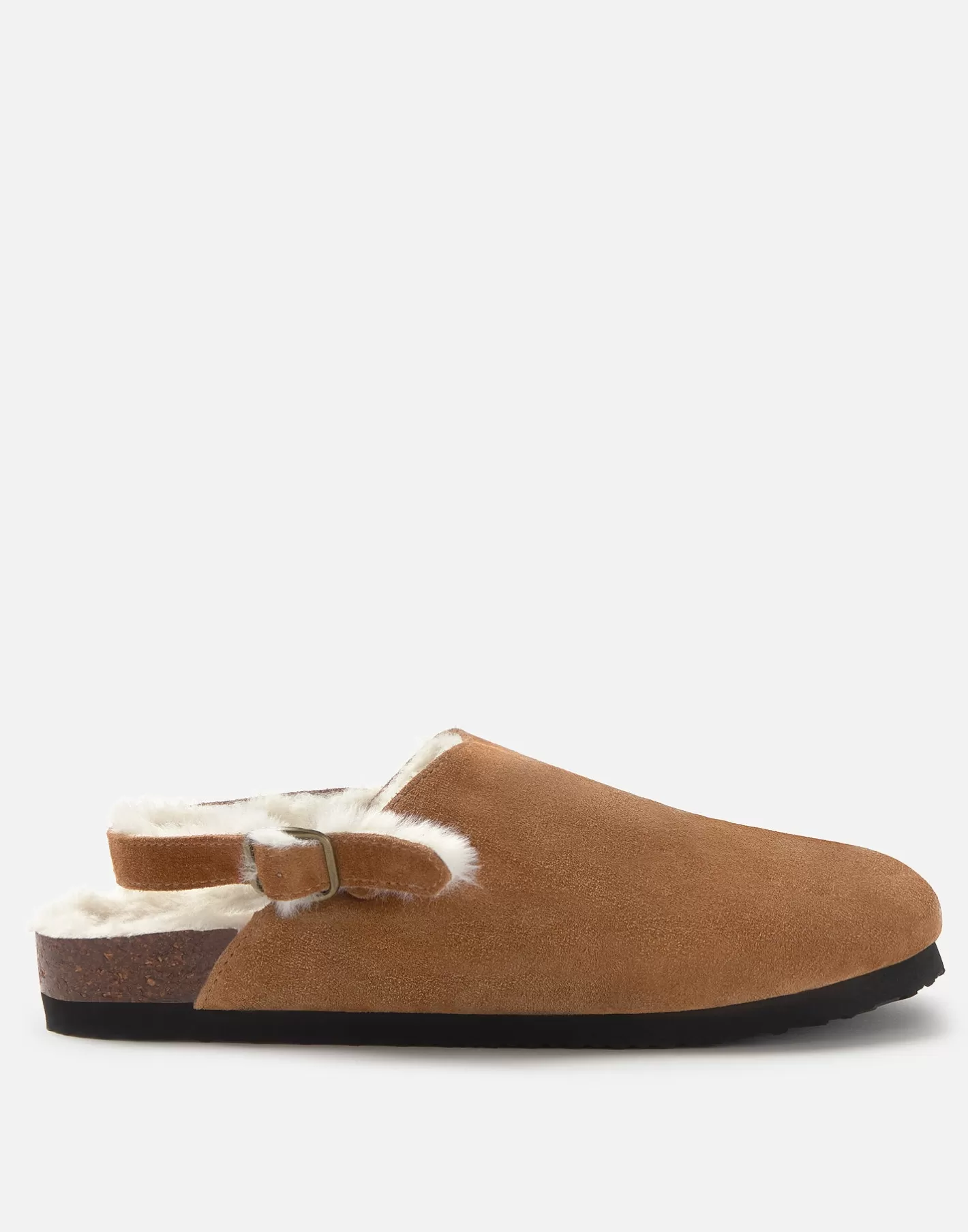 Natura Selection Clog With Buckle And Fur Lining