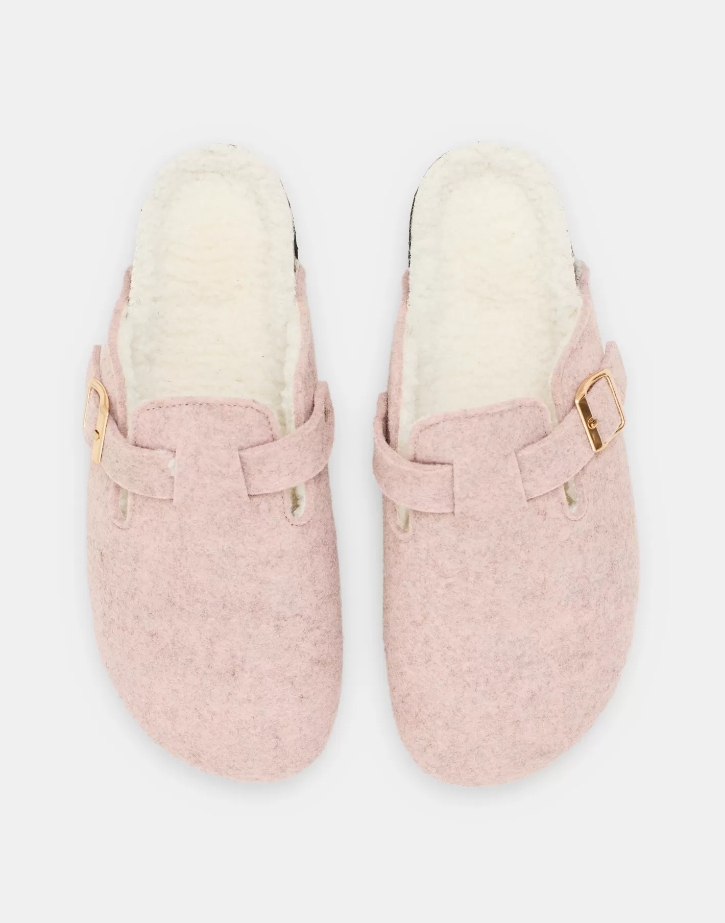 Natura Selection Felt Clog With Shearling Interior