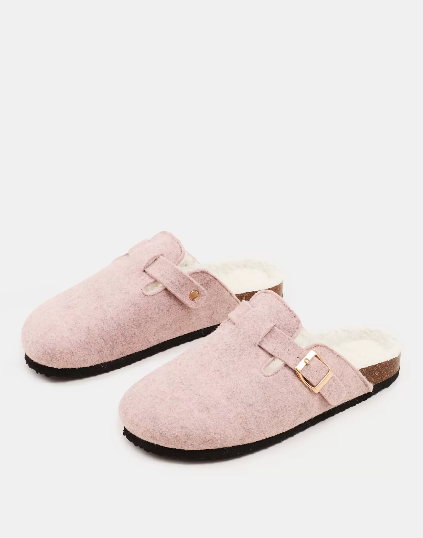 Natura Selection Felt Clog With Shearling Interior