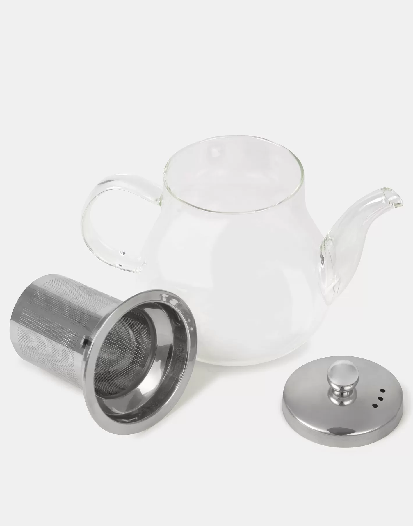 Natura Selection Glass Teapot Set With 4 Cups