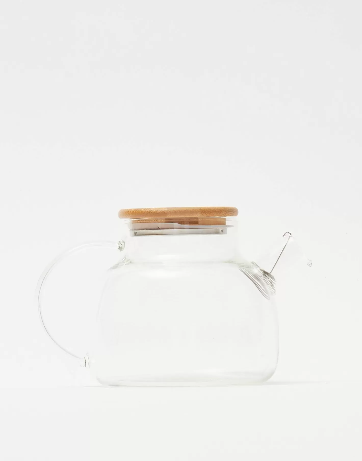 Natura Selection Glass Teapot With Bamboo Lid