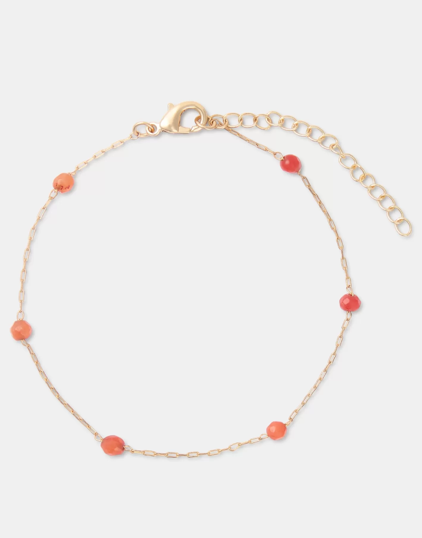 Natura Selection Gold Bracelet With Color Beads