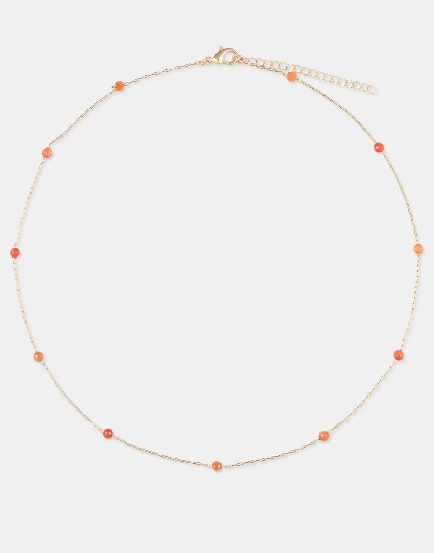 Natura Selection Gold Necklace With Color Stones