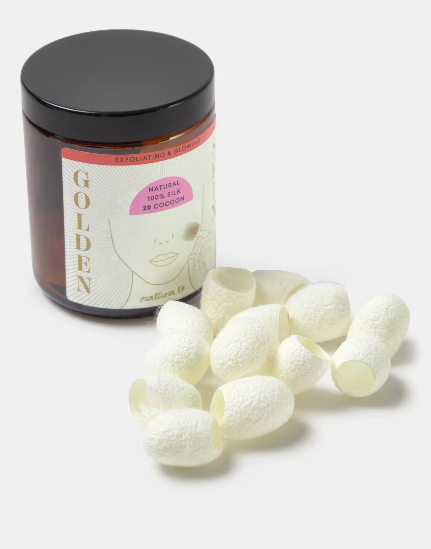 Natura Selection Jar Of 20 Exfoliating Silkworm Cocoons