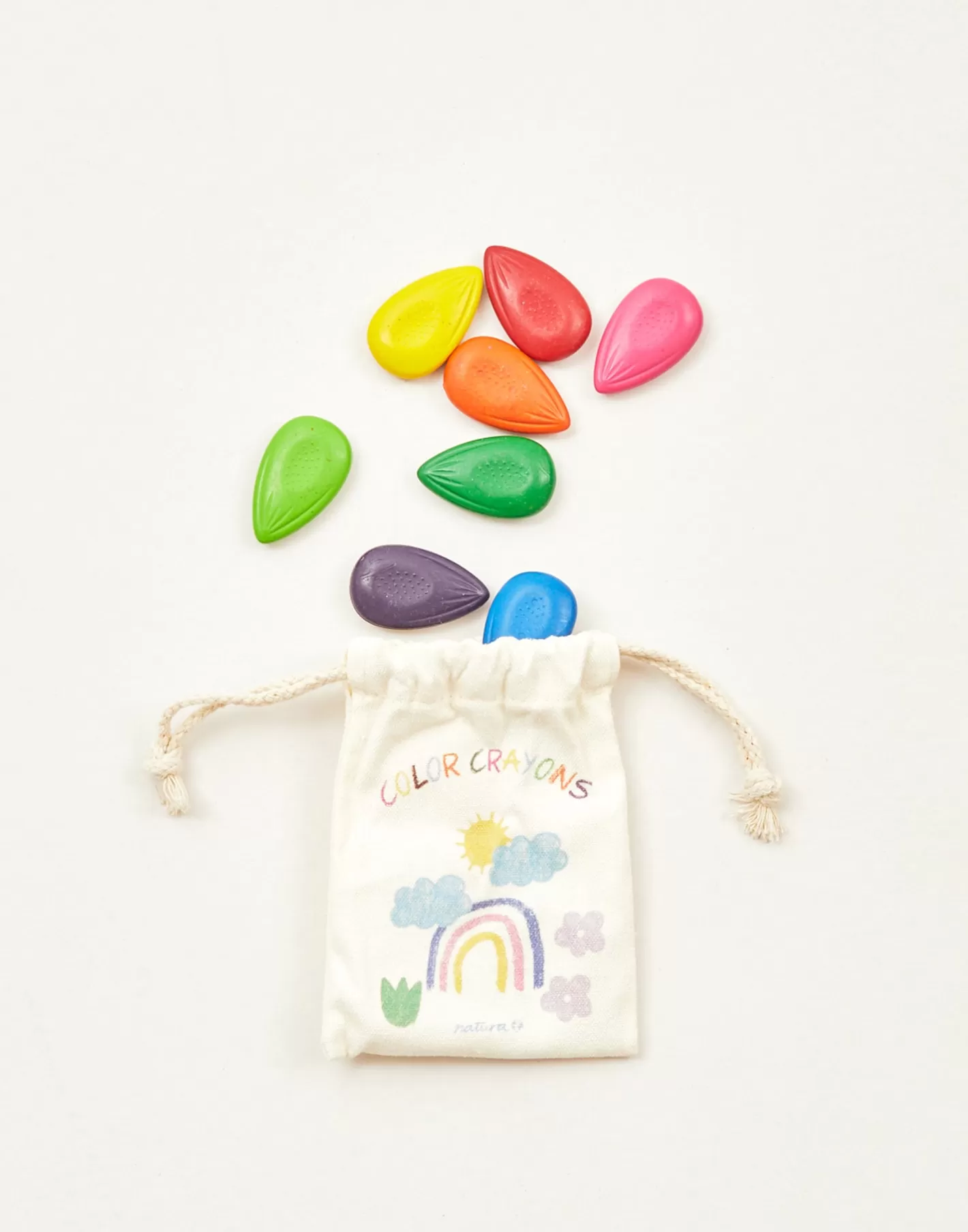 Natura Selection Pack Of 8 Colored Wax Crayons
