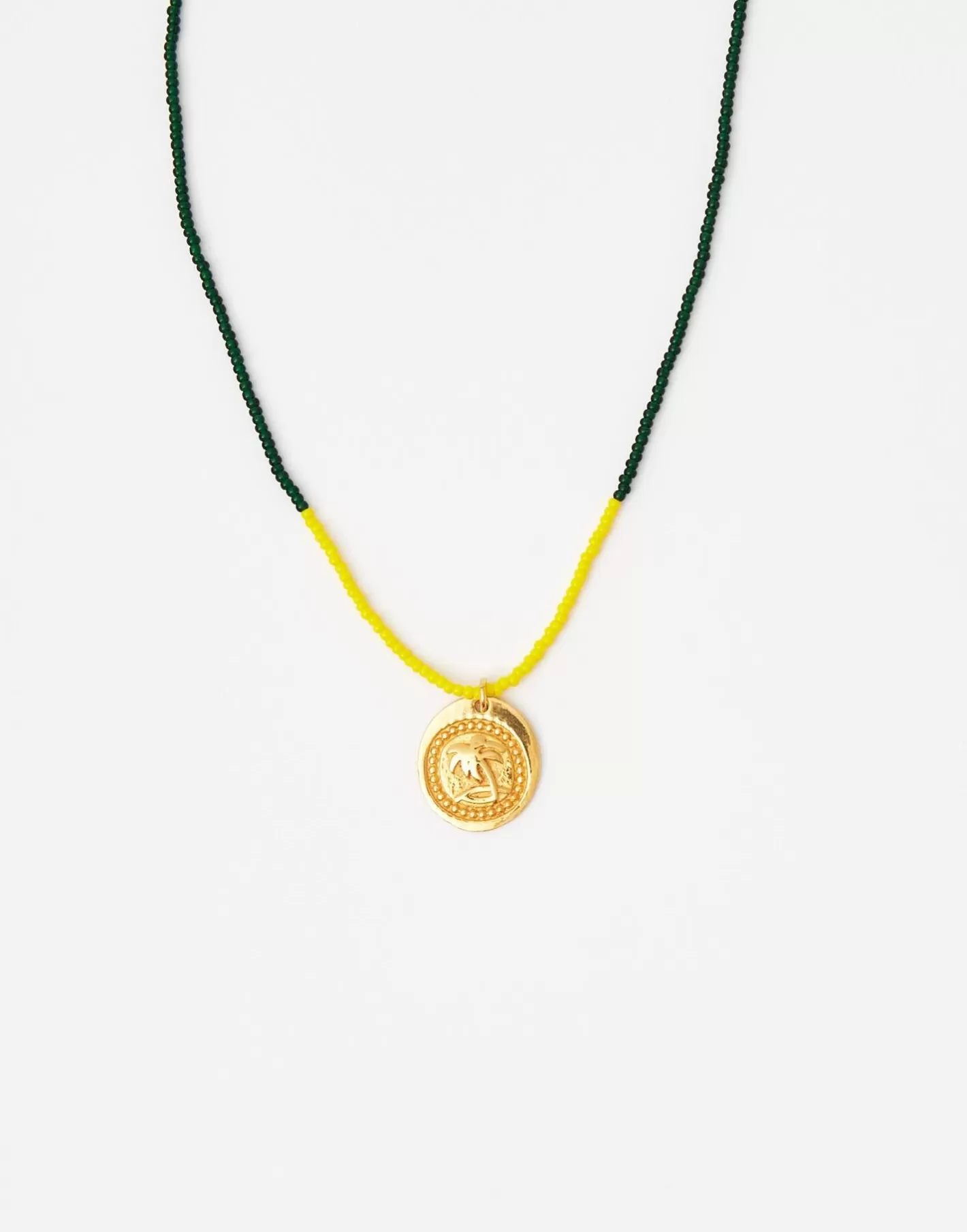 Natura Selection Palm Tree Medal Necklace