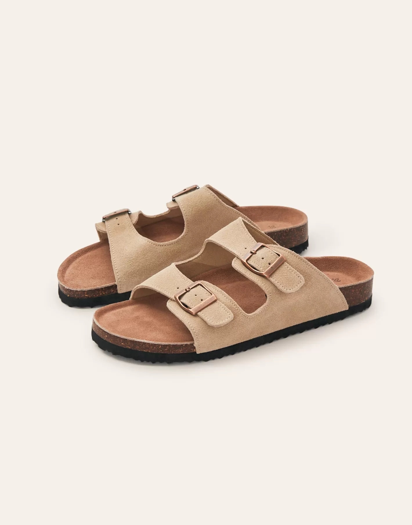 Natura Selection Sandal With Double Buckle Ergonomic Leather