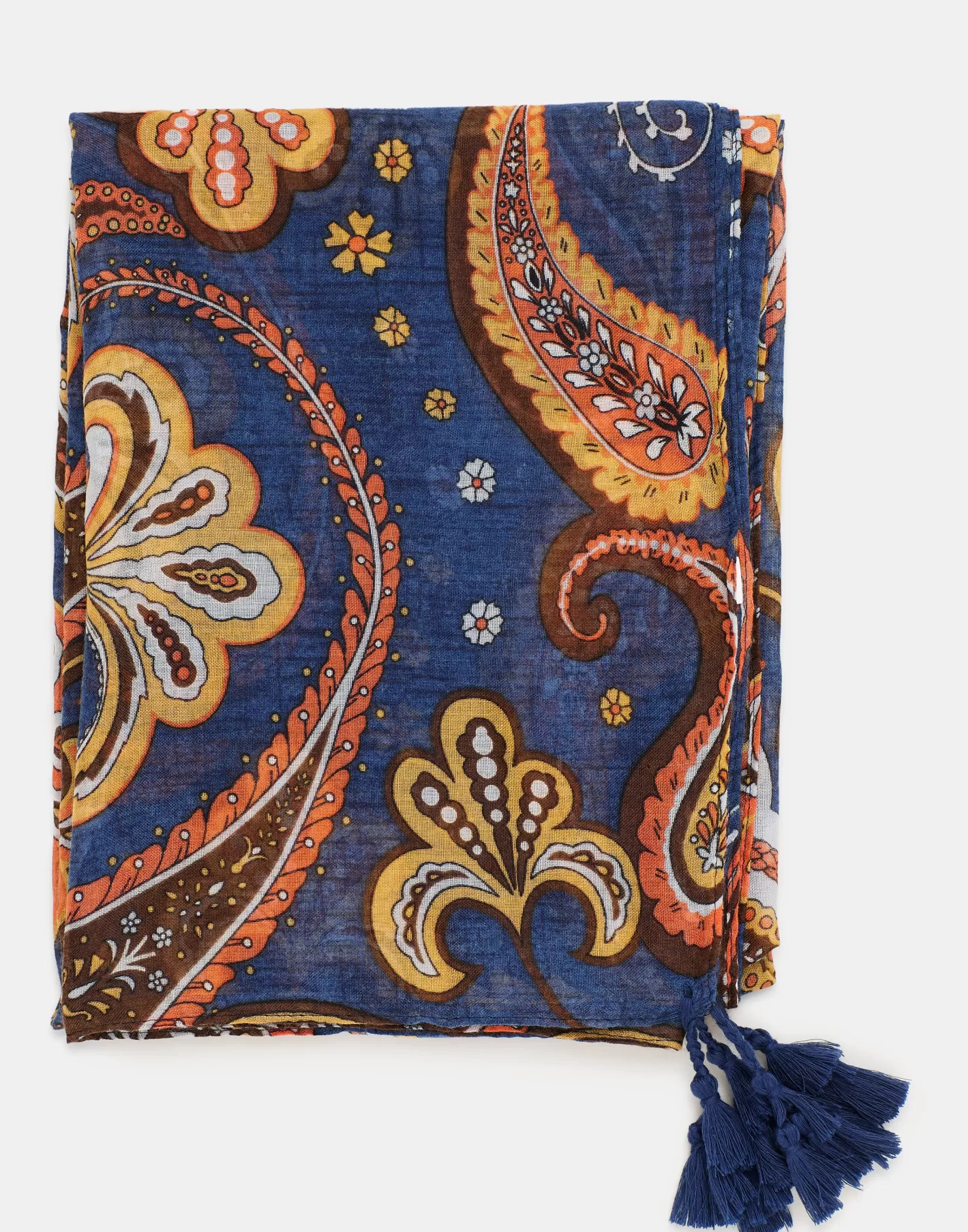 Natura Selection Scarf With Large Paisley Print