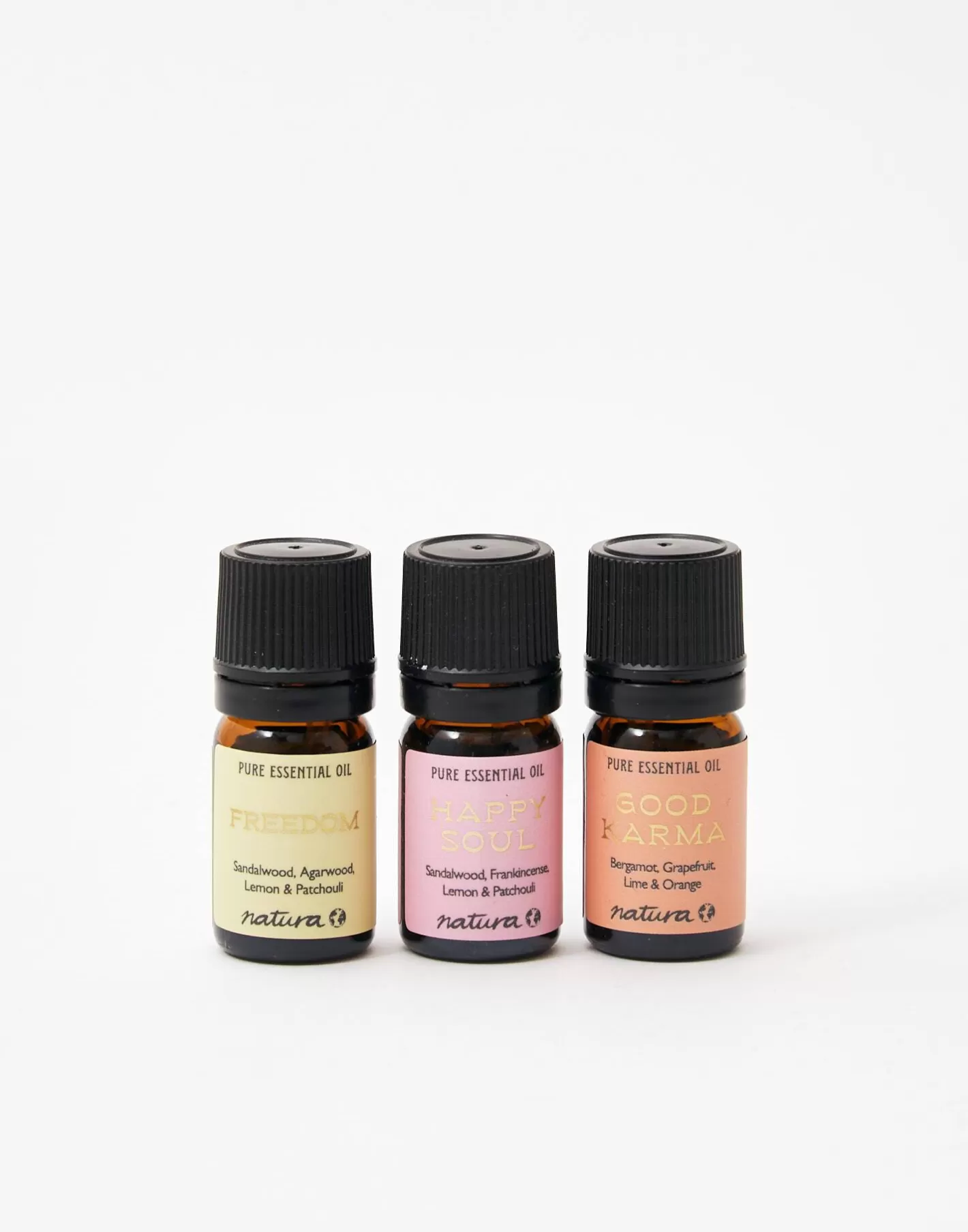 Natura Selection Set Of 3 Essential Oils Happiness