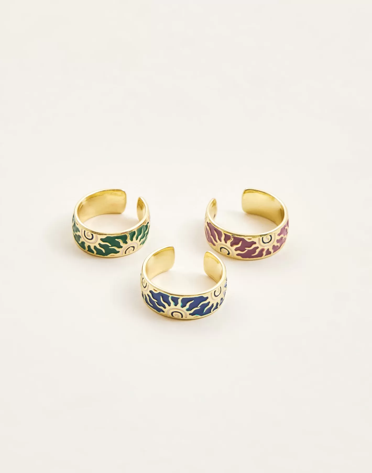 Natura Selection Wide Ring With Sun Motifs